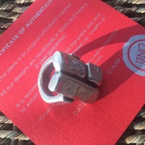 UNO de 50 Silver Chunky Ring